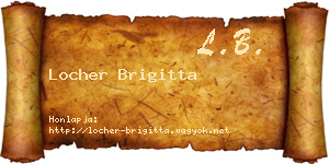 Locher Brigitta névjegykártya